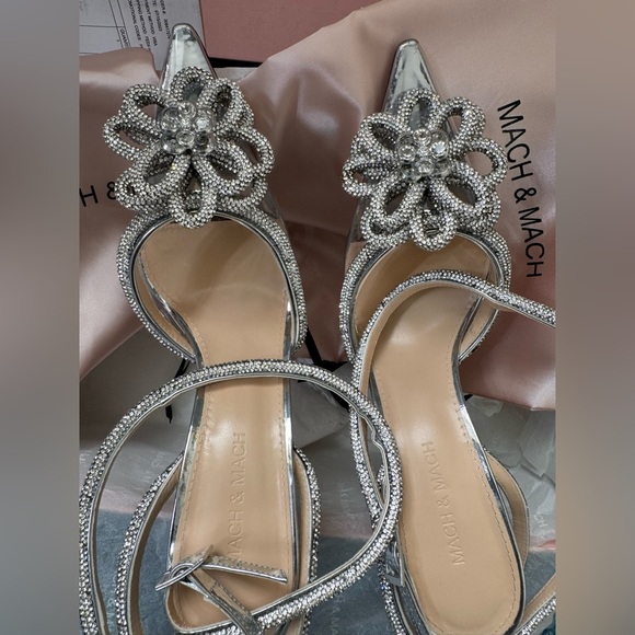 Mach & Mach Crystal Clear Heels - Picture 3 of 8